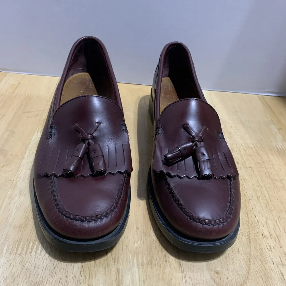 Vintage Men'sG.H Bass & Co Weejuns Sz‎ 9.5M Burgundy Marietta II Dress Shoes.